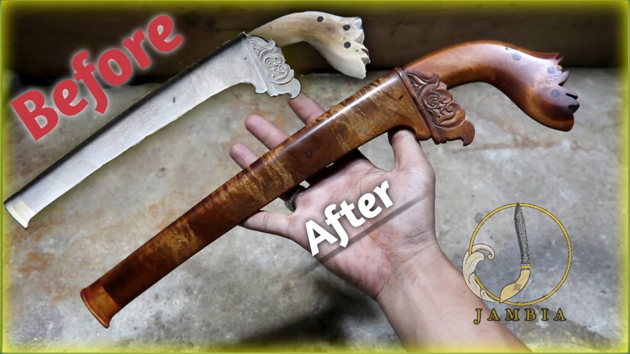 teknik khusus mewarnai sarung dan gagang badik jadi lebih indah