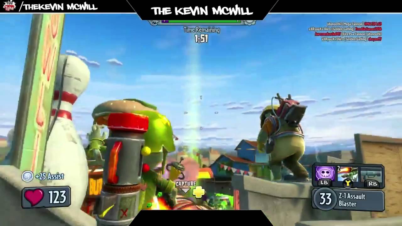63 Vanquish Streak w/ Foot Soldier Plants vs. Zombies Garden Warfare