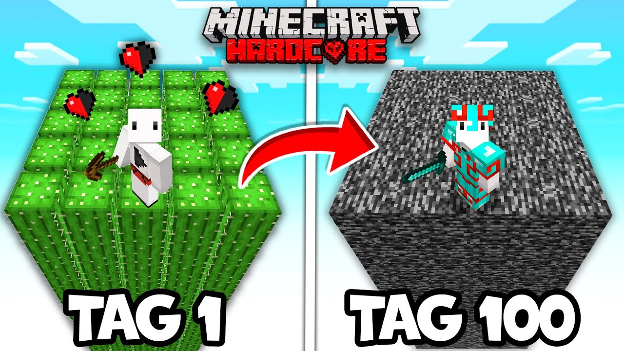 100 Tage, aber der CHUNK ÄNDERT SICH JEDEN TAG in Minecraft Hardcore!