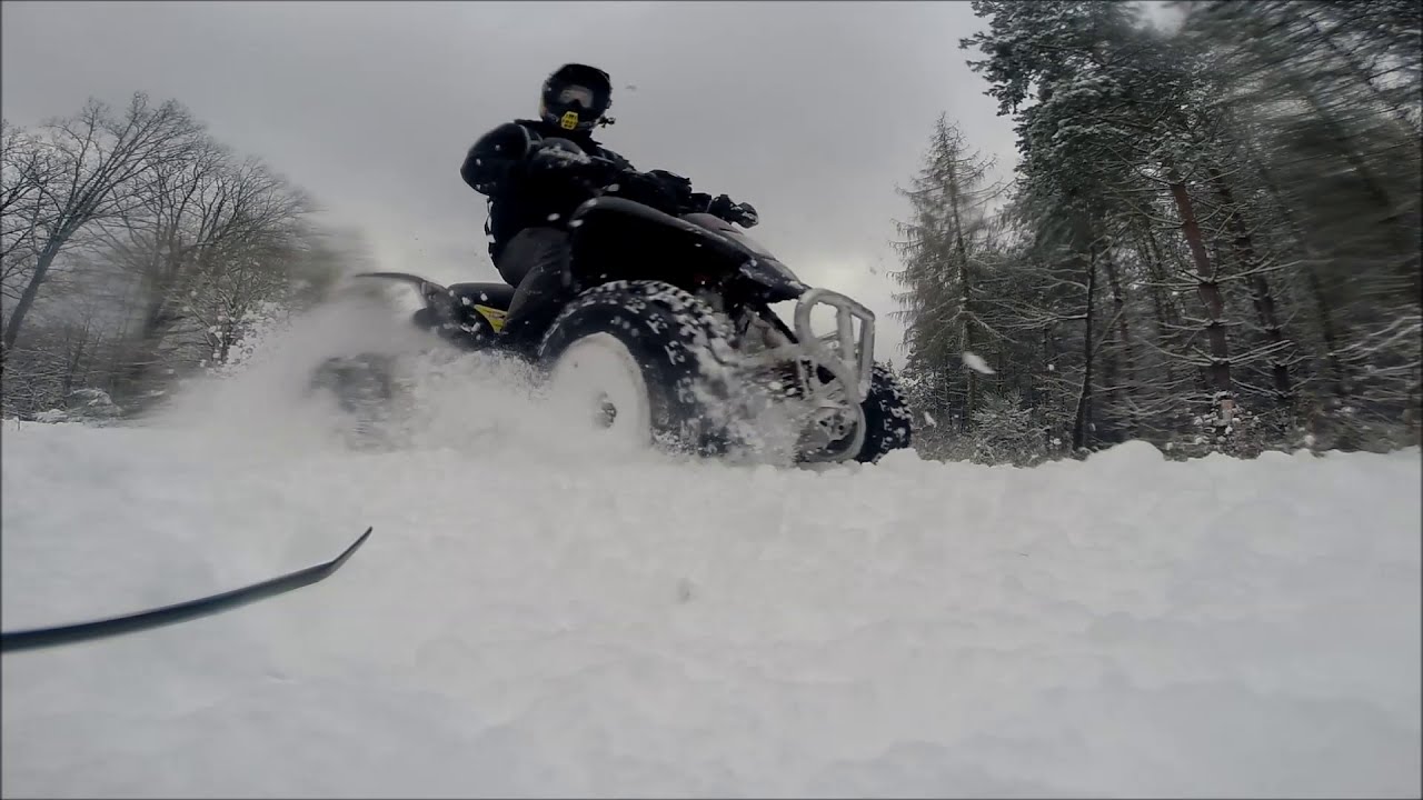 Suzuki ltz 400 - Zimowe szaleństwo quadem - First snow - Winter Atv Riding :)