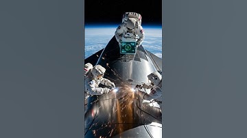Orbital craft repairs: Astronauts welding in #shorts #space #nasa #futuretech #viralshorts #fyp