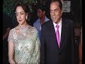 Hema Malini and Dharmendra at daughter Ahana Deol's wedding reception.