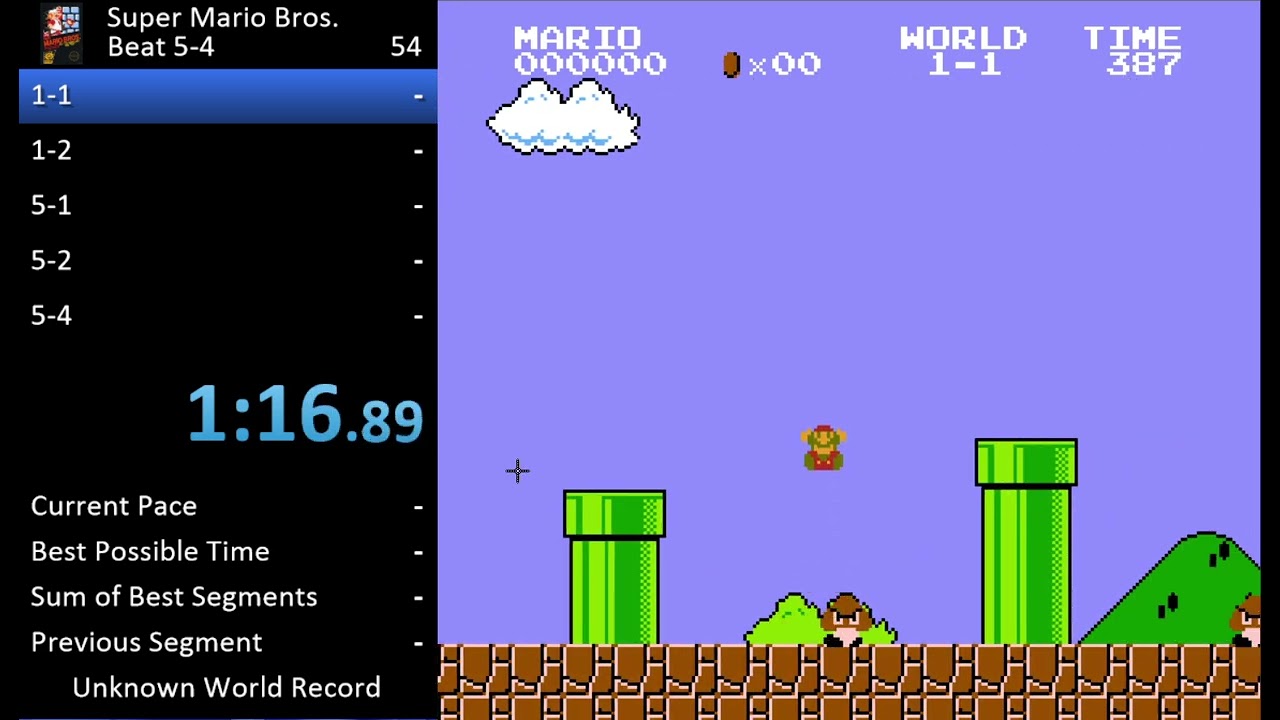 Super Mario Bros 10 Walljumps speedrun in 