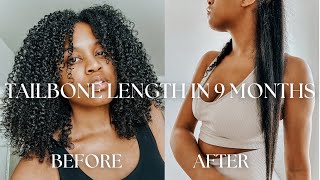 How I Grew My Hair to Tailbone length in 9 Months| Natural Hair Journey (with photos)