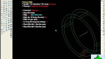 Sao chép dãy khối trong CAD 3D   Lệnh 3D Array