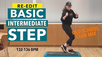 Step Aerobics Workout - Basic Intermediate #4 RE-EDIT (47 MIN) Fun Old School Club Mix
