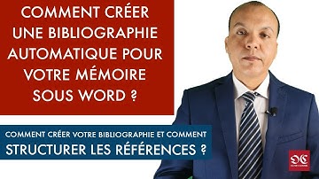 Comment créer une liste de références bibliographiques de mémoire dans Word ?