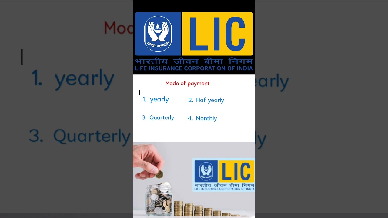 Mode of payment options in LIC 