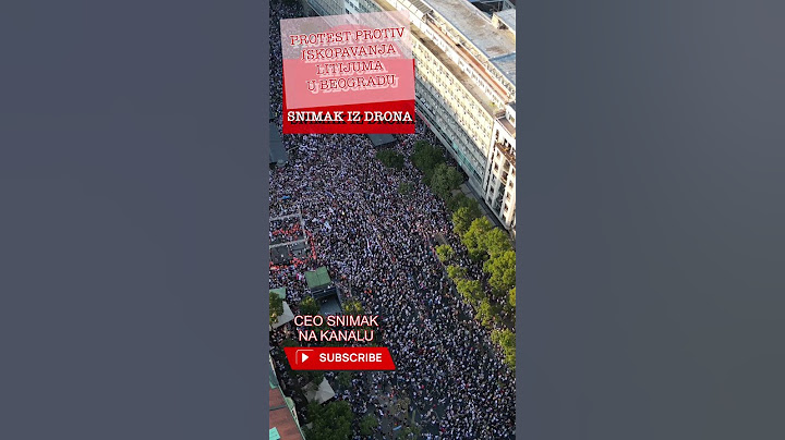 Snimak iz drona - Protest protiv iskopavanja litijuma na Terazijama u Beogradu 10.08.2024. 4K