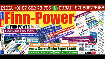 FinnPower Finn Power Siemens Servo Motor Drive Test rotary encoder with multimeter Oscilloscope