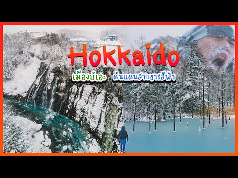 เที่ยวฮอกไกโด x เมืองบิเอะ สายธารสีฟ้า | HOKKAIDO BIEI Shirohige Waterfall & Blue Pond
