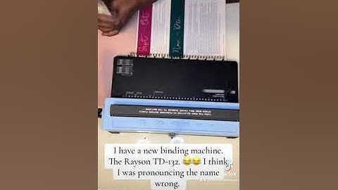 New binding machine. Rayson TD-132