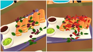 FUN VIDEO 3D GAME SUSHI ROLL RESTAURANT #36 | SATISFYING AND ASMR COOKING GAME | ANDROID/IOS screenshot 4