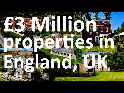 £3 Million properties on RightMove, available to buy in England, UK (July 2022)