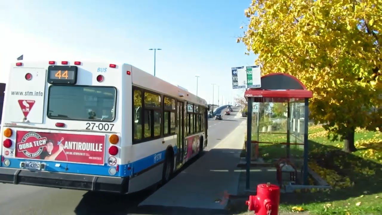 10 7 21 MONTREAL STM CITY BUS RIDE ON THE 44 ARMAND-BOMBARDIER ROUTE ...