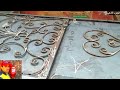 كيفية صنع باب حديدي مزخرف (من بداية إلى نهاية ) سدور How to make a decorated iron door welding