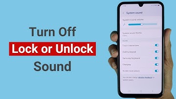 How to Turn Off Screen Lock or Unlock Sound