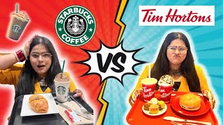 TIM HORTONS VS STARBUCKS | Tim Hortons Coffee DELHI, Gurgaon | Worth It? Battle of Brands #episode3