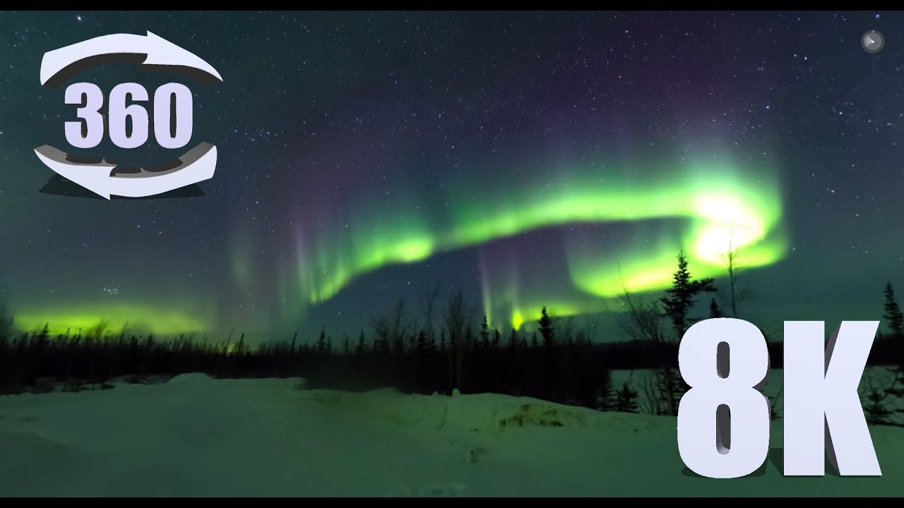 8K 360 video of the Aurora Borealis near Circle, Alaska.