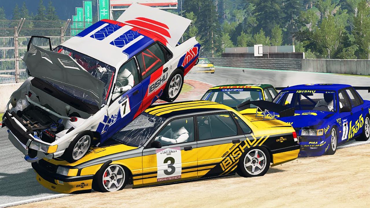 Realistic Racing Crashes #30 | BeamNG Drive - YouTube