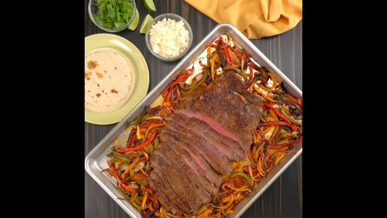 Sheet Pan Fajita Steak - YouTube