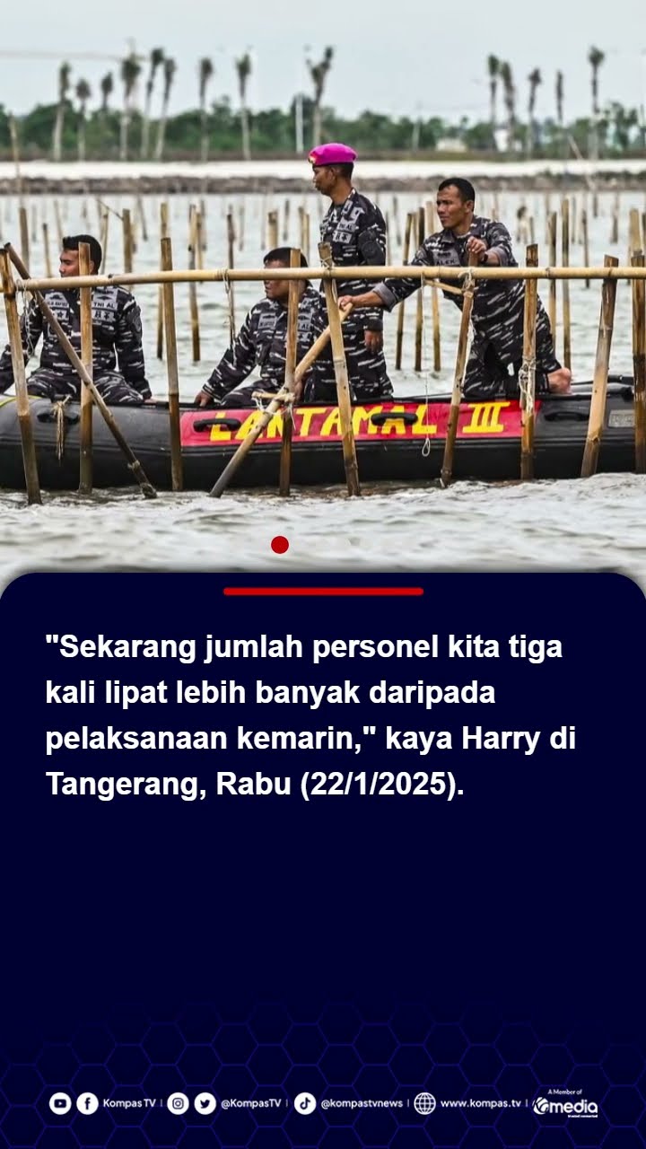 Pembongkaran Pagar Laut di Tangerang Kembali Dilanjutkan, TNI AL Targetkan 5 Kilometer #pagarlaut