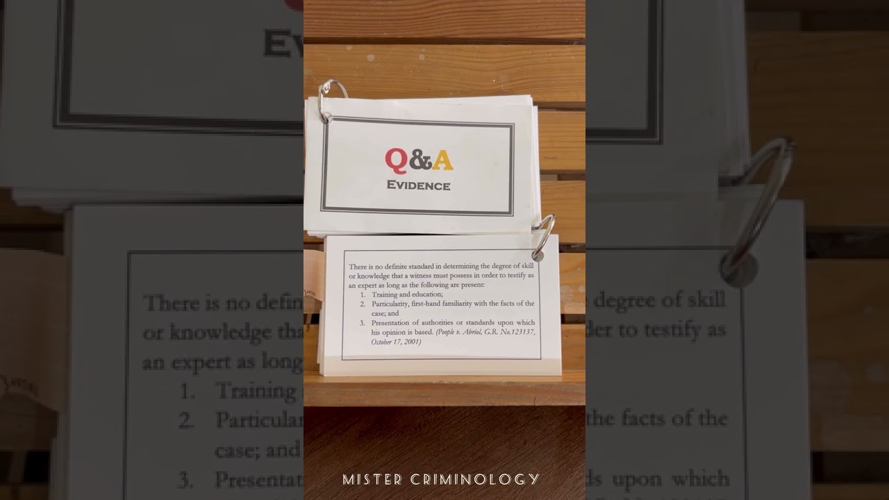 Degree of Skill and Knowledge of an expert witness | Evidence Discussions