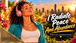 I RADIATE PEACE AND ABUNDANCE | Morning Positive Affirmation Music for Abundance & Prosperity