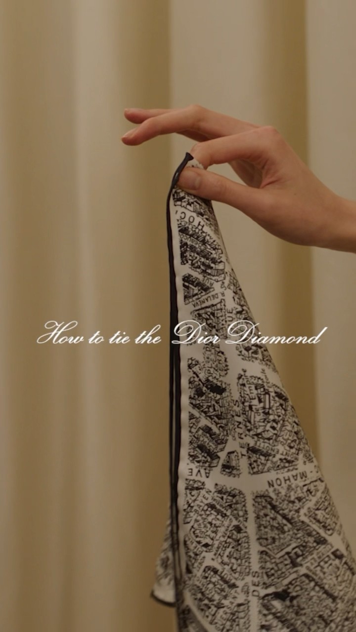 How to Tie the Dior Diamond Silk Scarf? #shorts - YouTube