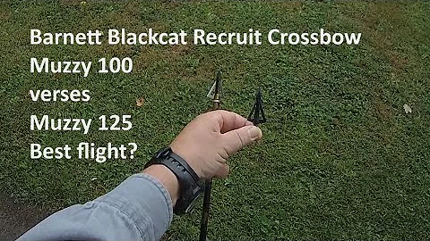 Barnett Blackcat Recruit Crossbow Muzzy 100 verses Muzzy 125