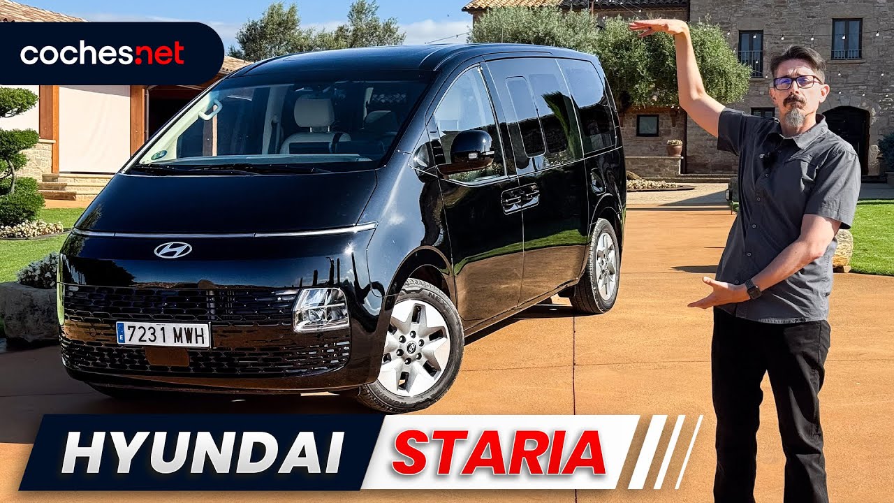 ¡9 PLAZAS! Hyundai STARIA | Prueba monovolumen con etiqueta ECO (híbrido) / Test / Review en español