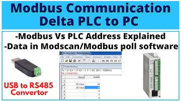 How to receive data in PC from Delta PLC by Modbus | Delta PLC Modbus Address | English
