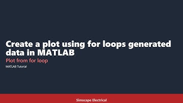 Create a plot using for loops generated data in MATLAB