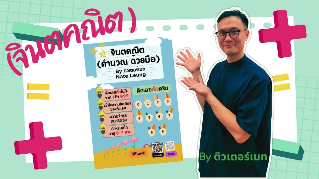จินตคณิต แบบคำนวณมือ หนังสือบทที่ 1 (แบบฝึกหัด 1) - บวกลบตรงไม่เกิน 10