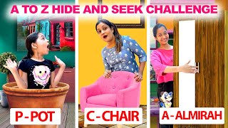 A TO Z HIDE AND SEEK CHALLENGE 🤩| Family Challenge Video😎 | Jinni & Dhwani👭 | Cute Sisters