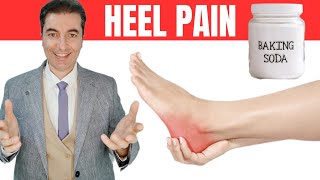 How does baking soda relieve heel pain?