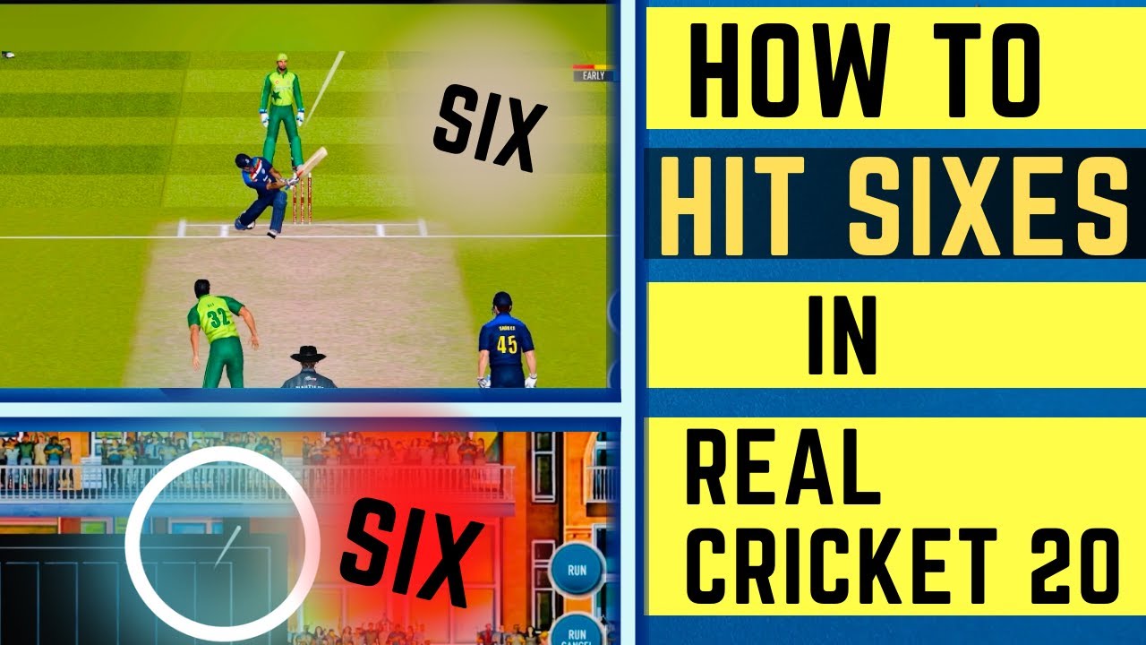How to hit sixes in real cricket 20 🔥 (2 OVER m 64 RUNS) |real cricket ...