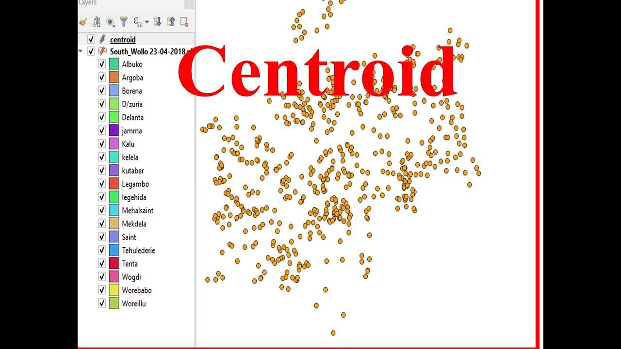 How  to prepare Centroids of shape file  Using QGIS  Amharic##