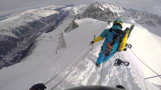 Aiguille du Midi 3800m  Vallee blanche  Snowboard Freeride