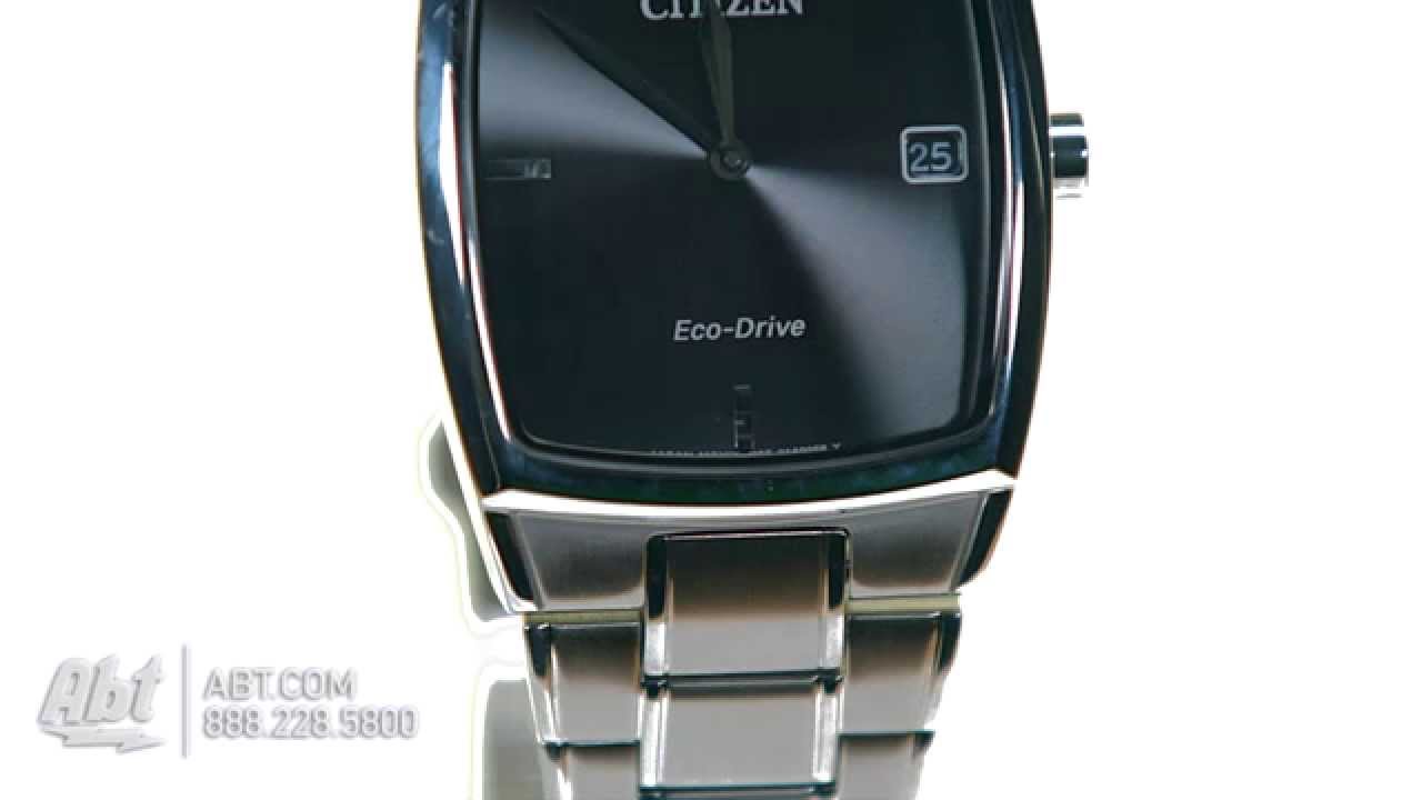 Citizen Eco-Drive Black Dial Bracelet Mens Watch AU1070-58E - Overview