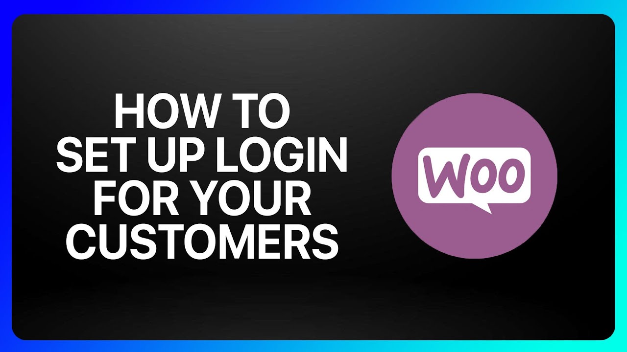 How To Set Up WooCommerce Login For Your Customers Tutorial - YouTube