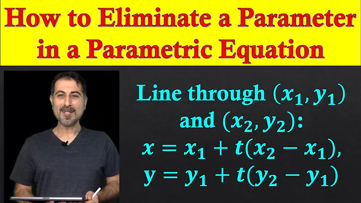 How to Eliminate a Parameter in a Parametric Equation - Part 1