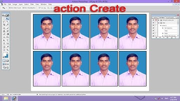Photoshop tutorial in Hindi - Create Action Passport Size Photo Step by Step Process