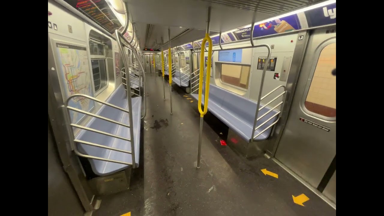 NYC subway A Manhattan & Queens bound R local train from Court Street to Queens plaza 