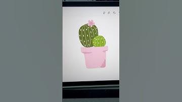 #drawingcactus vẽ chậu xương rồng đơn giản