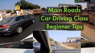Car Driving in Main Roads - Beginner Driving Lessons - Defensive driving tips