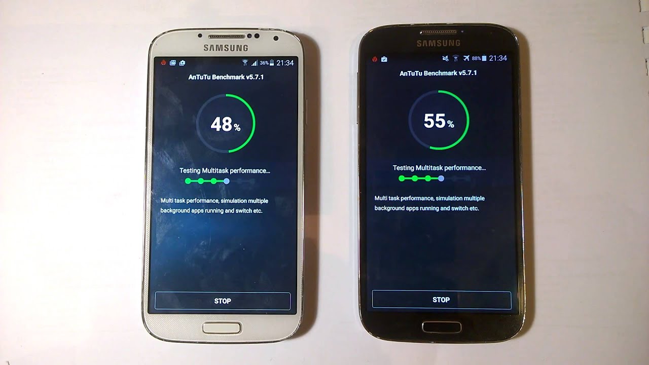 Samsung Galaxy S4 antutu benchmark i9505 vs i9506