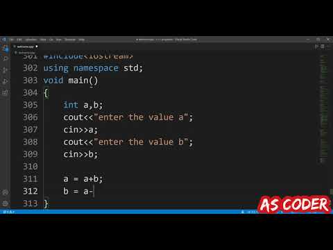 swapping two number without using third variable in c++ programming