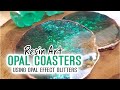 Resin Art - How to make Opal Coasters using glitters and flakes