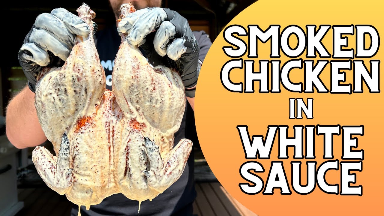 You have to try this AMAZING Smoked Chicken in Alabama White Sauce